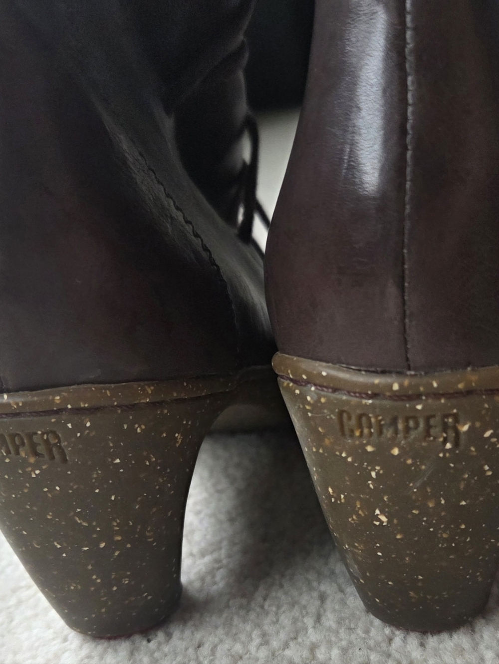 Camper Brown Leather Waterproof Peu Nara Elastic Ankle Boots Size 37 (US 7) - Picture 5 of 12